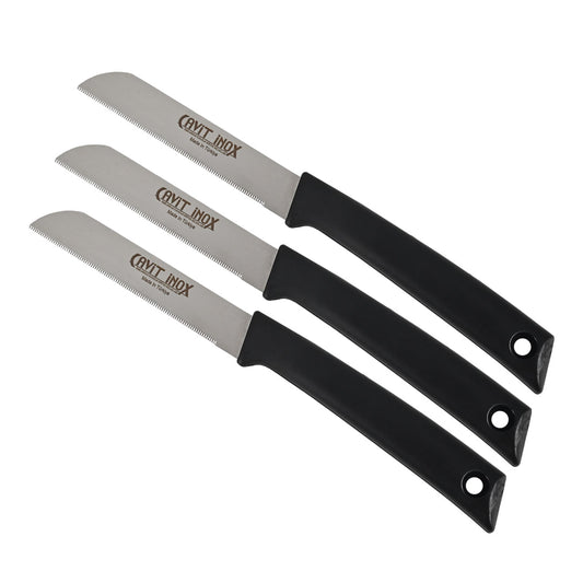 Dişli Siyah Meyve Bıçağı 3'lü Set
