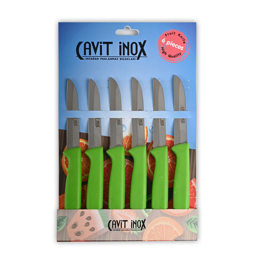 Fruit Knife Set of 6 Green